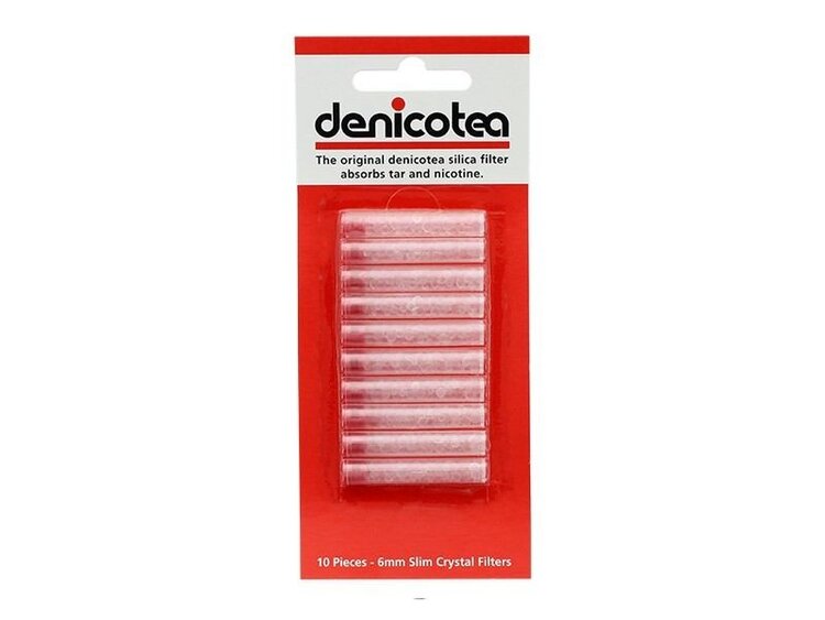 Denicotea Denicotea 6-mm-Pfeifen- und Spitzenfilter mit Silikagel, 10 Stück