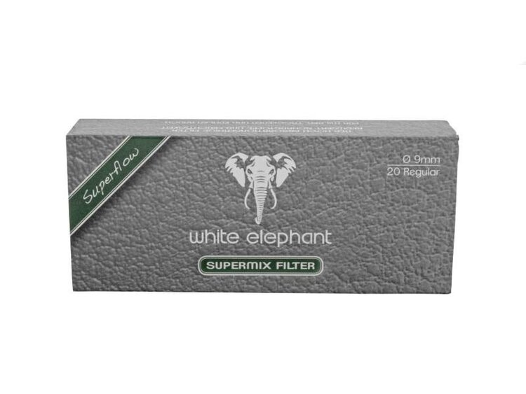 White Elephant White Elephant Supermix Pfeifenfilter 9 mm, 20 Stück