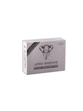 White Elephant Superflow Pfeifenfilter, Meerschaumfüllung, 9 mm, 40 Stück