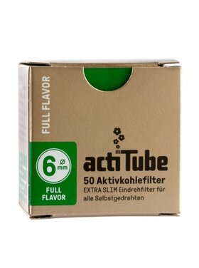 Extra Slim Aktivkohle-Pfeifenfilter 6 mm, 50 Stück