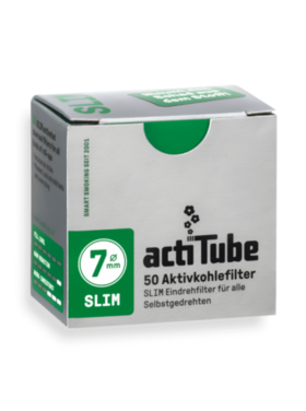 Slim Aktivkohle-Pfeifenfilter 7 mm, 50 Stück