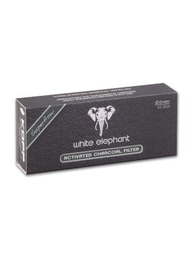 White Elephant Superflow Aktivkohle-Pfeifenfilter 6 mm, 45 Stück