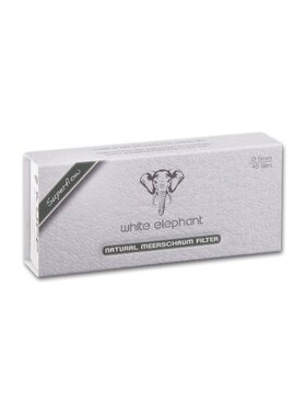 White Elephant Superflow Pfeifenfilter 6 mm, Meerschaumfüllung, 45 Stück