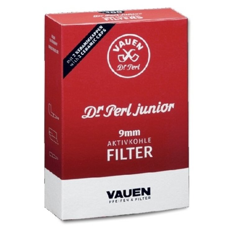 Vauen Vauen Dr. Perl Junior Jubig Aktivkohlefilter 9 mm, 100 Stück