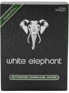 White Elephant Superflow Aktivkohle-Pfeifenfilter 9 mm, 150 Stück