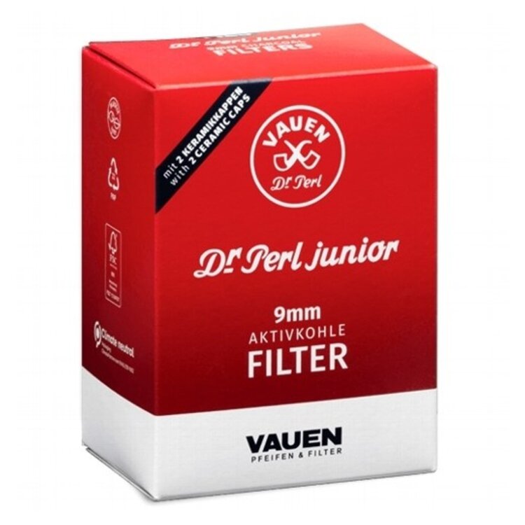 Vauen Vauen Dr. Perl Junior Jumax Aktivkohlefilter 9 mm, 180 Stück