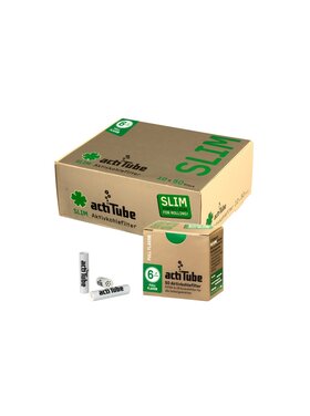 Extra Slim Aktivkohle-Pfeifenfilter 6 mm, 10 × 50 Stück