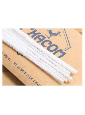 Chacom Blanc Stielbürsten konisch, weiss, 50 Stück