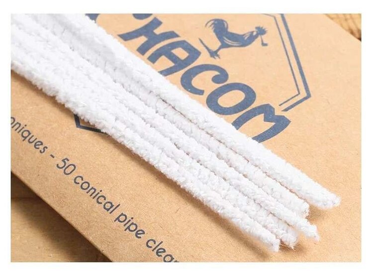 Chacom Chacom Blanc Stielbürsten konisch, weiss, 50 Stück