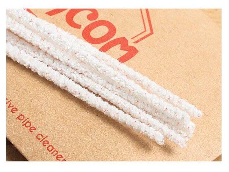 Chacom Chacom Stielbürsten konisch, weiss-rot, 50 Stück