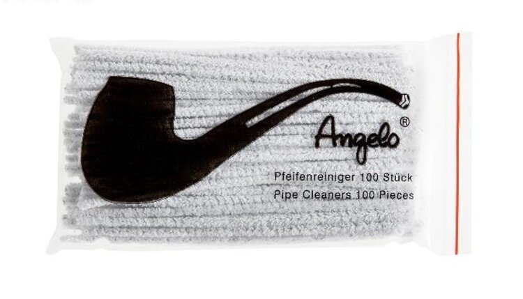 Angelo Angelo Pfeifenreiniger-Bürsten mit weissem Baumwollkopf, 100 Stück