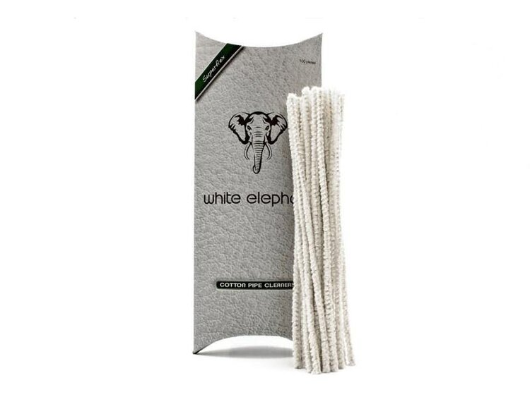 White Elephant White Elephant Superflex Pfeifenreiniger-Stielbürste, weiss, konisch, 100 Stück