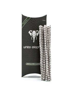 White Elephant Superflex Pfeifenreiniger-Stielbürste, weiss/dunkelgrau, 80 Stück