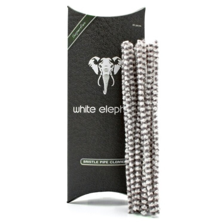 White Elephant White Elephant Superflex Pfeifenreiniger-Stielbürste, weiss/dunkelgrau, 80 Stück