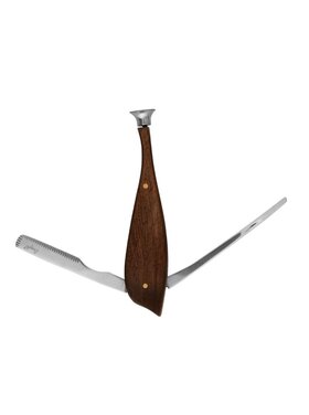 Angelo 3-teiliger Pfeifenstopfer in Fischform, Holz braun