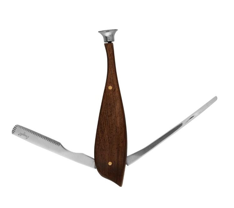Angelo Angelo 3-teiliger Pfeifenstopfer in Fischform, Holz braun