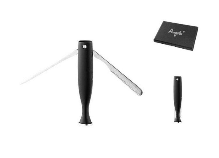Angelo Angelo Pfeifenstopfer 3-teilig, schwarz, Edelstahl