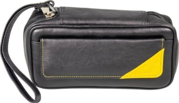 Padonio Padonio Kunstledertasche für 2 Pfeifen, schwarz (Art. PAD-632018)