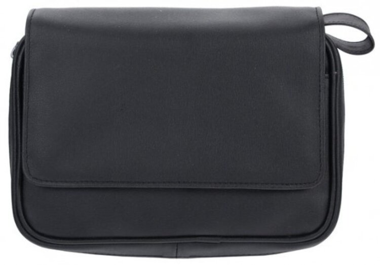 Padonio Padonio Kunstledertasche für 4 Pfeifen, schwarz