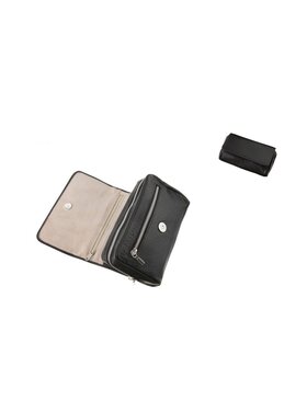 Angelo Pfeifentasche für 3 Pfeifen, echtes Leder, Schwarz