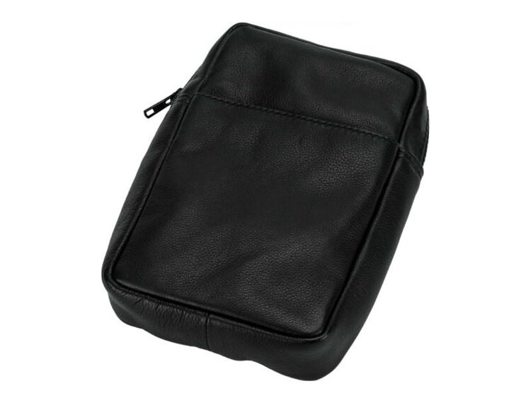 Passatore Passatore Pfeifentasche für 3 Pfeifen, Leder, Schwarz