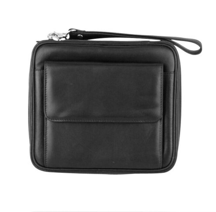 Padonio Padonio Pfeifentasche für 6 Pfeifen, Leder, Schwarz