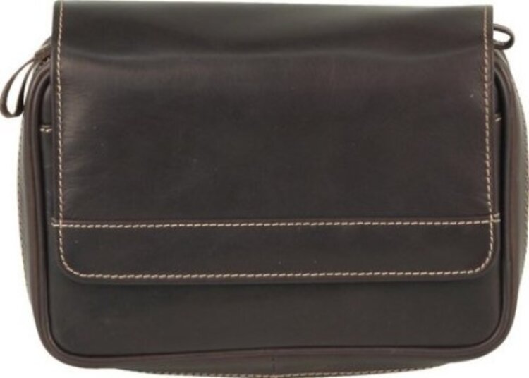 Padonio Padonio Ledertasche für 4 Pfeifen, braun, mit Zubehörfächern