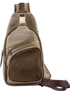 Passatore Canvas-Rucksack für Pfeife oder Zigarren, grau/braun