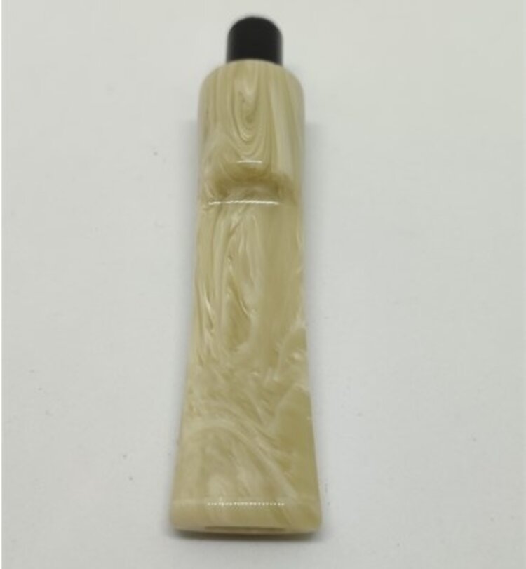 Padonio Padonio Pfeifenmundstück Sattel, gerade, beige, Acryl (Nr. 25)
