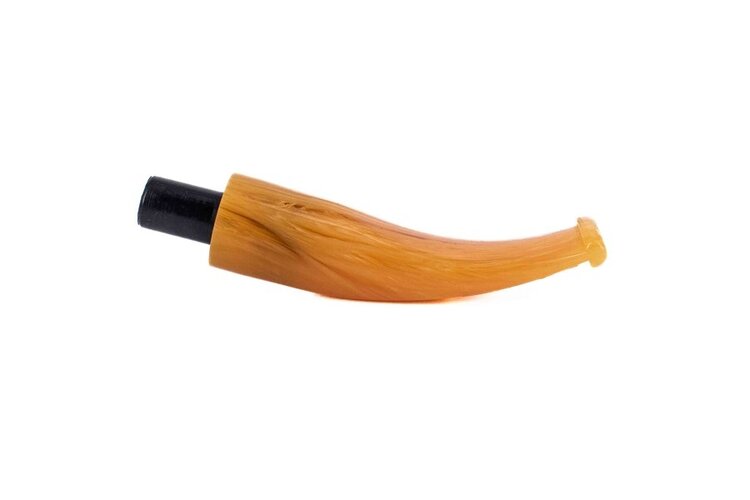 Padonio Padonio Pfeifenmundstück gebogen, gelb, Acryl (Nr. 17)