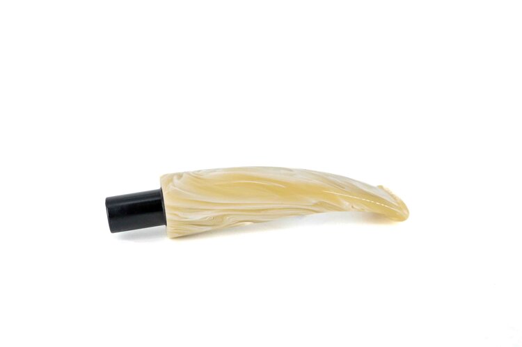 Padonio Padonio Pfeifenmundstück leicht gebogen, creme, Acryl (Nr. 75)