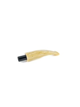 Padonio Acryl-Mundstück, leicht gebogen, creme marmoriert, Nr. 74