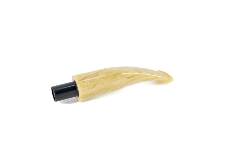 Padonio Padonio Acryl-Mundstück, leicht gebogen, creme marmoriert, Nr. 74
