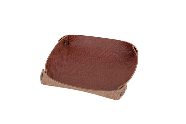 Padonio Padonio Tabakunterlage aus Leder, Rötlichbraun