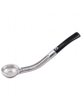 Falcon Standard Pfeifenstiel gebogen, Chrom/Schwarz