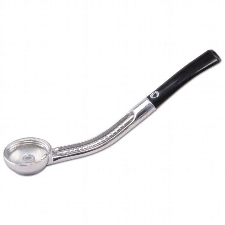 Falcon Falcon Standard Pfeifenstiel gebogen, Chrom/Schwarz