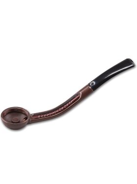 Falcon Extra Pfeifenstiel gebogen, Braun/Schwarz