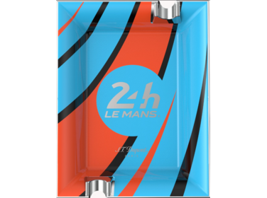 S.T. Dupont Le Mans Zigarren-Aschenbecher Hellblau/Rot für 2 Zigarren