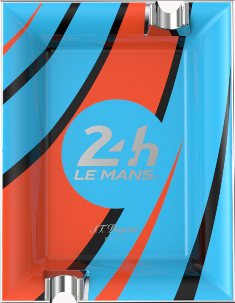 S.T. Dupont S.T. Dupont Le Mans Zigarren-Aschenbecher Hellblau/Rot für 2 Zigarren