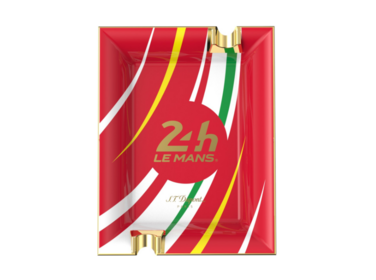 S.T. Dupont Le Mans Zigarren-Aschenbecher Rot/Gold für 2 Zigarren