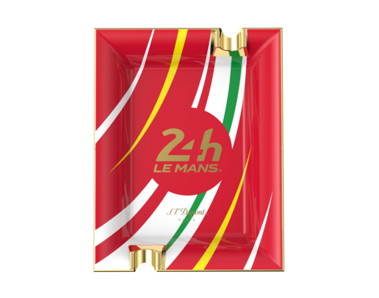 S.T. Dupont S.T. Dupont Le Mans Zigarren-Aschenbecher Rot/Gold für 2 Zigarren