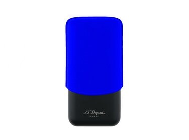 S.T. Dupont Zigarrenetui Leder Neonblau für 3 Zigarren 183416