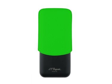 S.T. Dupont Zigarrenetui Leder Neongrün für 3 Zigarren 183417