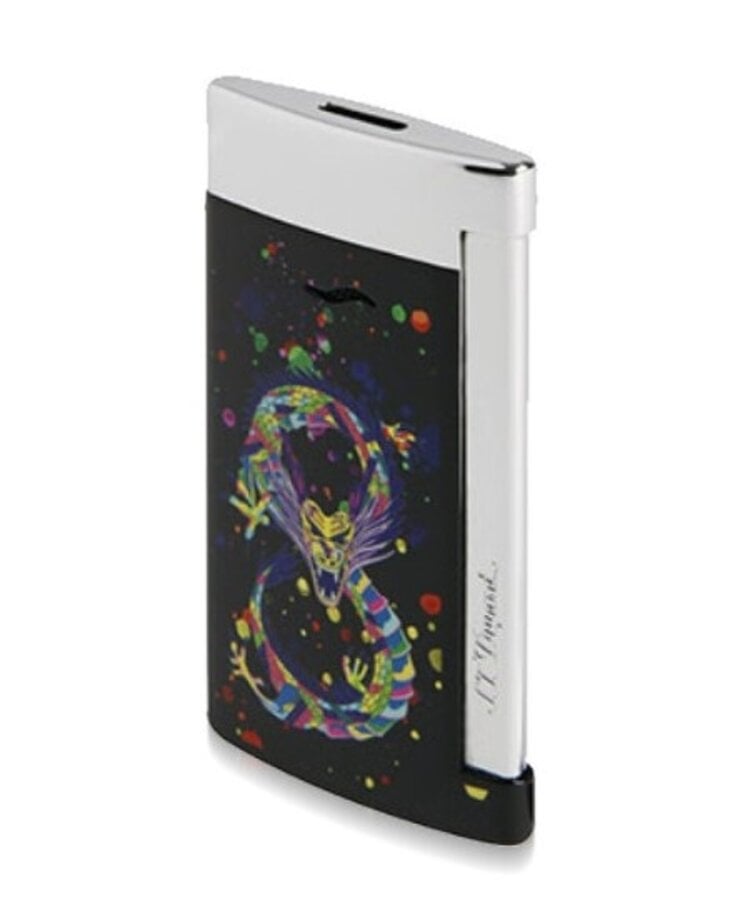 S.T. Dupont S.T. Dupont Slim 7 Dragon Feuerzeug Schwarz/Chrom 027777
