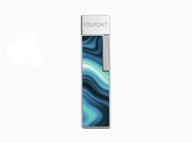 S.T. Dupont  Feuerzeug Twiggy Géode Blue Blau/Chrom