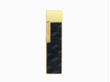 S.T. Dupont  Feuerzeug Twiggy Monogram 1872 Black Schwarz/Gold
