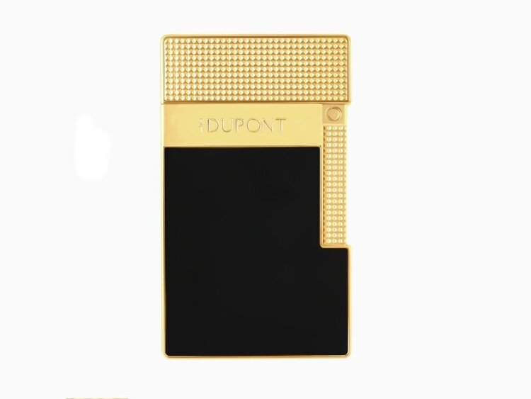 S.T. Dupont S.T. Dupont Tischfeuerzeug Doppelflamme Schwarzlack/Gold T20100