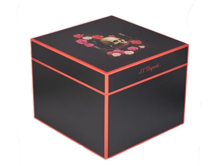 S.T. Dupont S.T. Dupont Memento Mori Humidor Mattschwarz mit Tablar für ca. 50 Zigarren