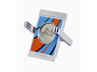 S.T. Dupont Le Mans Zigarrenschneider und -halter Blau/Chrom 003489