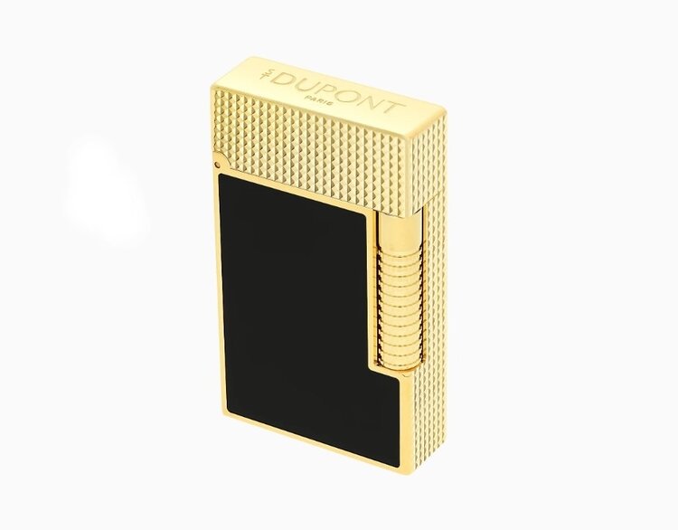 S.T. Dupont S.T. Dupont Le Grand Dupont Feuerzeug Schwarz Naturlack/Gelbgold C23790CL